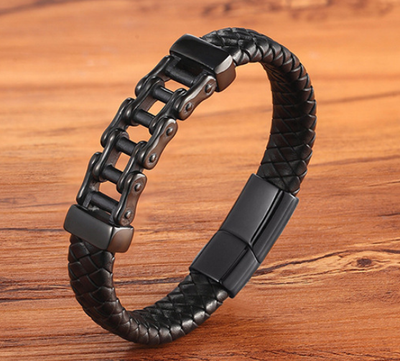 Pulsera de Cuero Trenzado para Hombre - Joyería Personalizable - Image 5