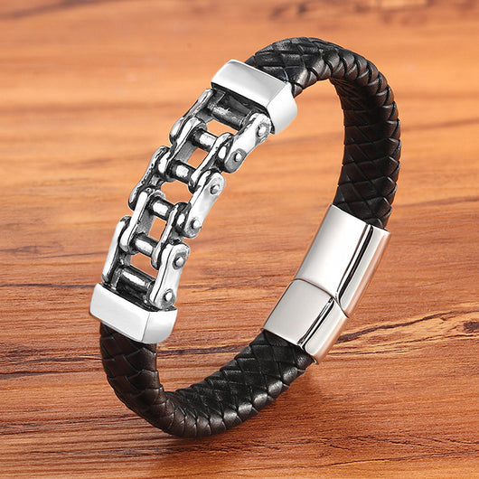 Pulsera de Cuero Trenzado para Hombre - Joyería Personalizable