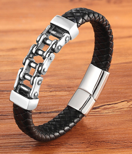 Pulsera de Cuero Trenzado para Hombre - Joyería Personalizable - Image 6