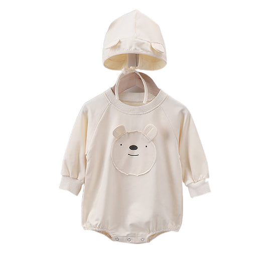 Pijama Enterizo con Capucha Osito de Algodón para Bebé