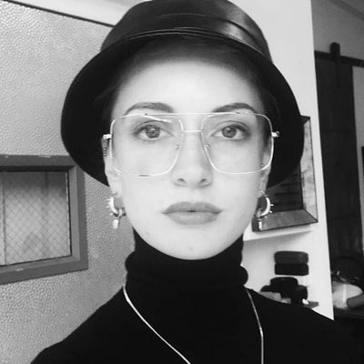 Gafas Retro Cuadradas Grandes con Marco Metálico Espejo Plano Estilo Literario - Image 14
