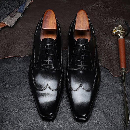 Zapatos Brock Coreanos con Punta Cuadrada para Hombre - Image 5