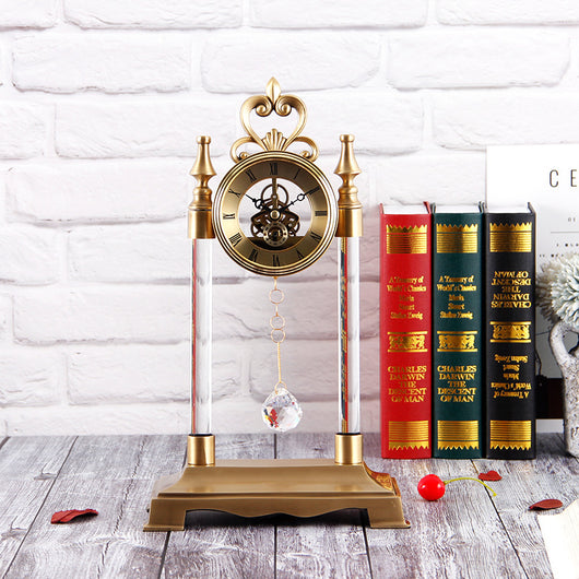 Reloj de Cristal Premium Decorativo con Detalles en Oro - Image 8