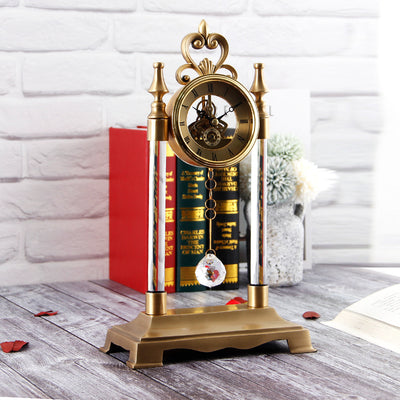 Reloj de Cristal Premium Decorativo con Detalles en Oro - Image 3