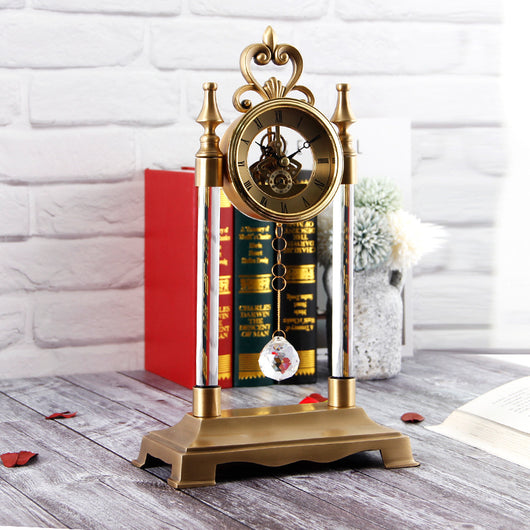 Reloj de Cristal Premium Decorativo con Detalles en Oro - Image 3