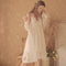 Conjunto de 2 Batas Camisones de Encaje Blanco para Mujer