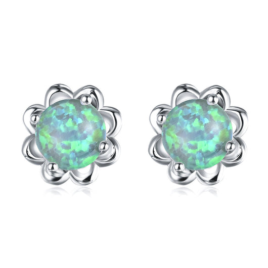 Aretes de Ópalo Floral para Mujer - Image 9