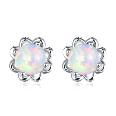 Aretes de Ópalo Floral para Mujer - Image 6