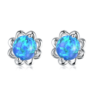 Aretes de Ópalo Floral para Mujer - Image 2