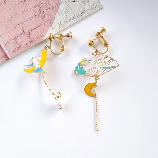 Aretes Abanico Estilo Retro Nacional con Temperamento - Image 11