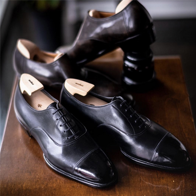 Zapatos de Cuero Británicos para Hombre con Cordones y Corte Bajo - Image 3