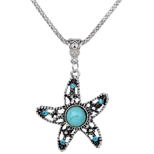 Collar de Turquesa con Diamantes Estilo Europeo y Americano - Image 13
