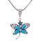 European And American Diamond Turquoise Necklace E