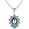 European And American Diamond Turquoise Necklace B