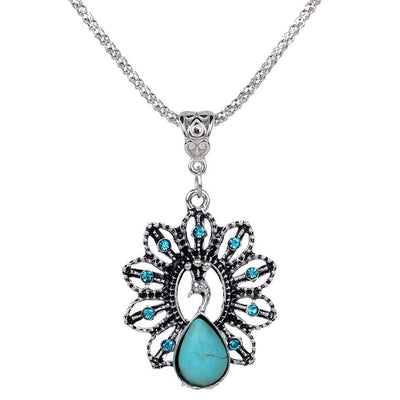 Collar de Turquesa con Diamantes Estilo Europeo y Americano - Image 2