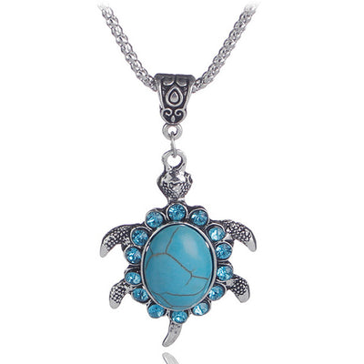 Collar de Turquesa con Diamantes Estilo Europeo y Americano - Image 6
