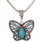 European And American Diamond Turquoise Necklace C