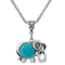 European And American Diamond Turquoise Necklace G