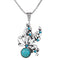 European And American Diamond Turquoise Necklace D