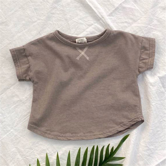 Playera Básica de Manga Corta para Niños - Perfecta para el Verano - Image 19