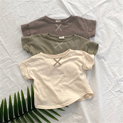 Playera Básica de Manga Corta para Niños - Perfecta para el Verano