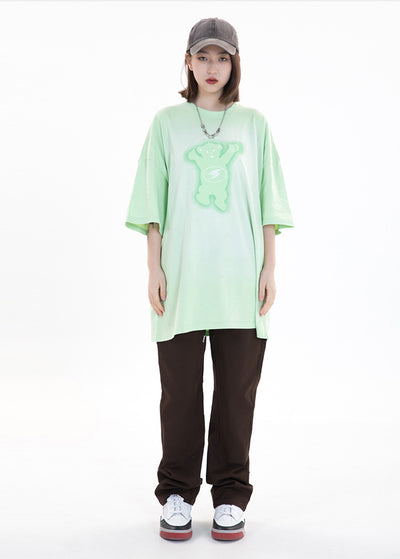Camiseta Retro Unisex con Estampado de Oso - Diseño Vintage Casual para Hombre y Mujer