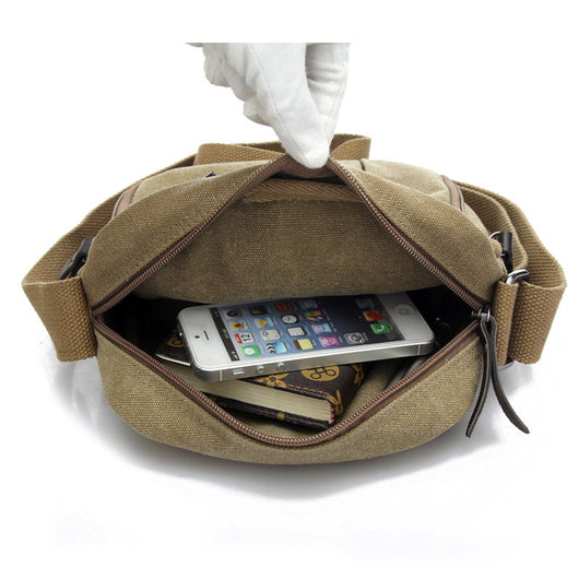 Bolsa Mensajero Canvas Estilo Vertical - Mochila Multifuncional para Viaje y Deporte - Image 10