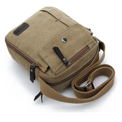 Bolsa Mensajero Canvas Estilo Vertical - Mochila Multifuncional para Viaje y Deporte - Image 12