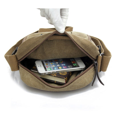 Bolsa Mensajero Canvas Estilo Vertical - Mochila Multifuncional para Viaje y Deporte - Image 4