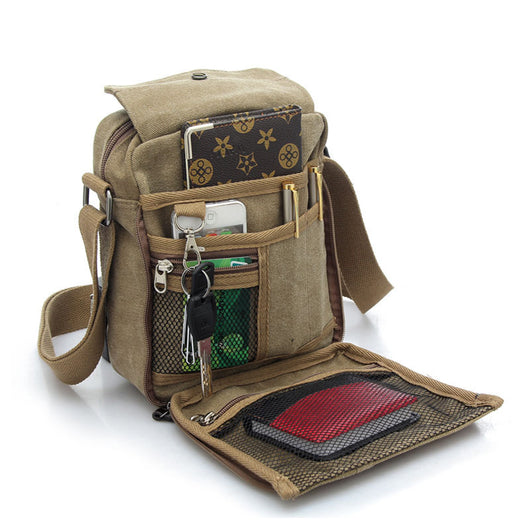 Bolsa Mensajero Canvas Estilo Vertical - Mochila Multifuncional para Viaje y Deporte - Image 6