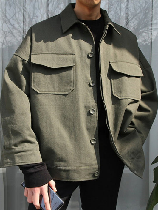 Camisa de Trabajo Primavera Otoño Hombre Manga Larga Estilo Coreano Suelta Casual - Image 13