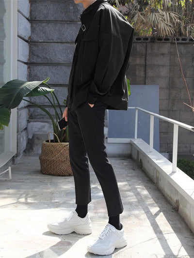 Camisa de Trabajo Primavera Otoño Hombre Manga Larga Estilo Coreano Suelta Casual - Image 3