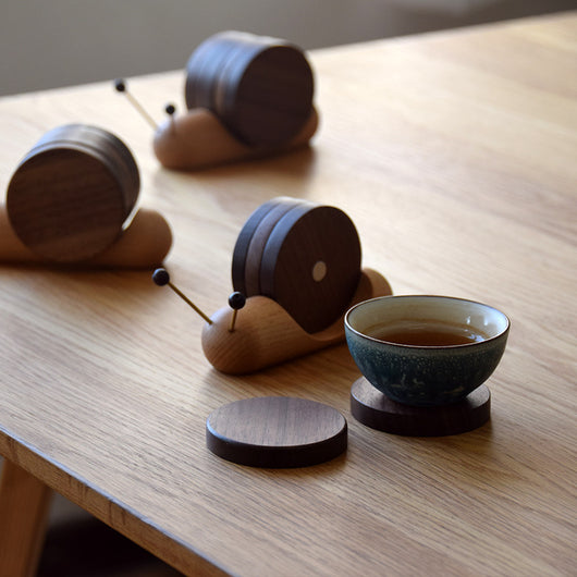 Posavasos Térmico de Madera Caracol Lindo - Protector Aislante Resistente al Calor - Image 5