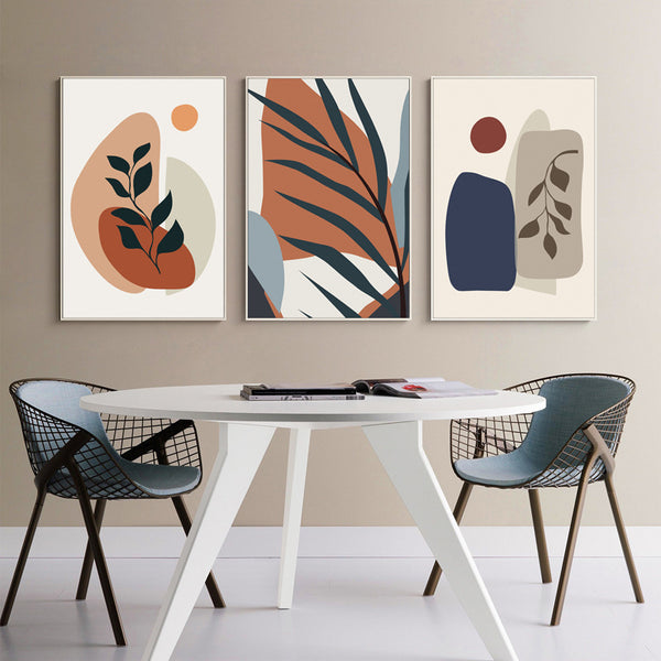 Cuadro Decorativo Abstracto Lujo Moderno con Hojas y Plantas