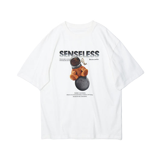 Camiseta Estampado Oso de Moda Europea y Americana - Image 2
