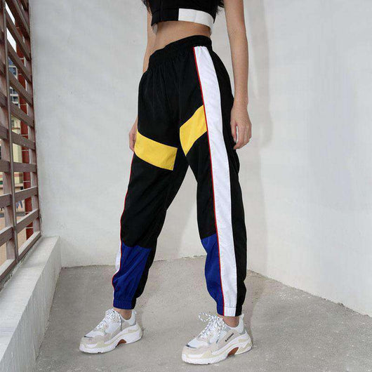Pantalones Casuales Cintura Alta con Detalles de Color Bloqueado - Image 8