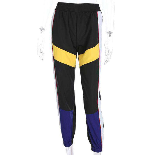 Pantalones Casuales Cintura Alta con Detalles de Color Bloqueado - Image 10
