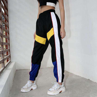 Pantalones Casuales Cintura Alta con Detalles de Color Bloqueado - Image 5