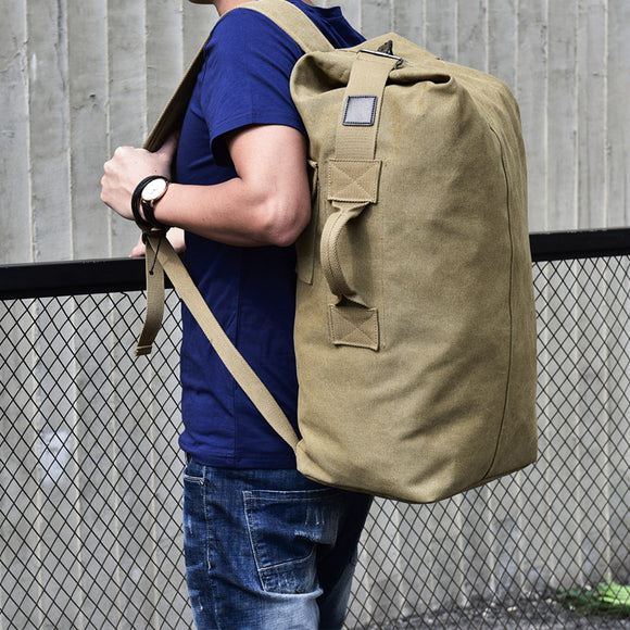 Mochila de Senderismo Unisex Gran Capacidad - Bolsa de Viaje Canvas para Camping y Escalada