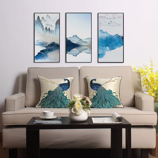 Cojín Decorativo Estilo Chino con Bordado de Pavo Real para Sofá y Cama - Image 4