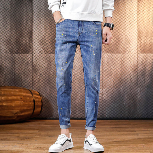 Pantalones Jeans Ajustados Estilo Coreano para Hombre - Image 7