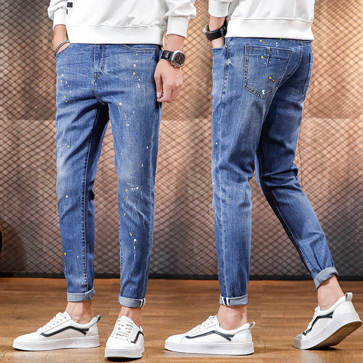 Pantalones Jeans Ajustados Estilo Coreano para Hombre - Image 5