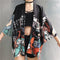 Kimono Ligero Estilo Harajuku - Abrigo Protector UV para Mujer Verano