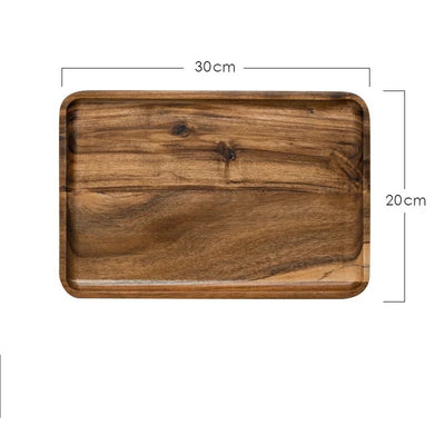 Plato de Madera Estilo Occidental para Desayuno y Frutas - Image 11