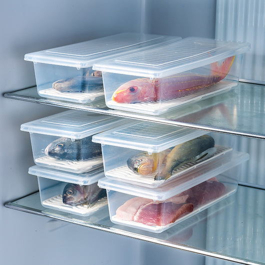 Caja de Almacenamiento con Drenaje para Pescado - Refrigerador Plástico con Tapa - Image 6
