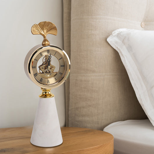 Reloj de Mármol Silencioso Estilo Retro Americano para Mesita de Noche - Image 3