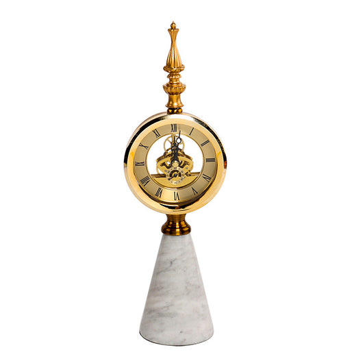 Reloj de Mármol Silencioso Estilo Retro Americano para Mesita de Noche