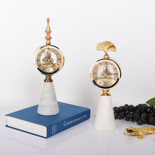 Reloj de Mármol Silencioso Estilo Retro Americano para Mesita de Noche - Image 4