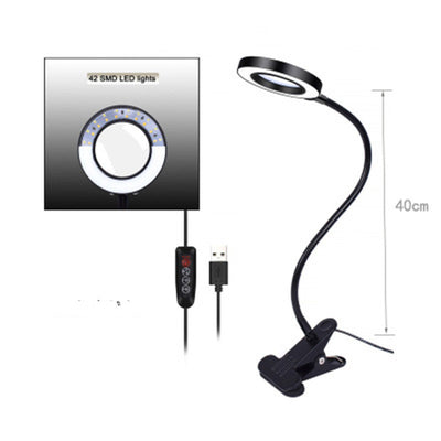 Lámpara Lupa LED Flexible 3X con 3 Colores de Luz