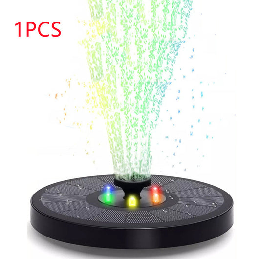 Bomba de Fuente Solar Flotante con Luz LED de Colores - Image 7